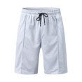 thumbnail image 5 of Daolelai Men's Casual Corrugated Lapel Short-Sleeved T-Shirt Shorts Two-Piece Suit, 5 of 6