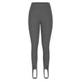 thumbnail image 4 of REALiKUN Women's Pants Beige Rib Knitted Leggings High Waist Cotton Fitness Pants Casual Spring Tight Leggings, 4 of 7
