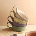 thumbnail image 6 of Qeeadeea Soup Cups With Handles, Ceramic Bouillon Cups, Microwave Soup Bowl, Soup Mug, Breakfast Bowl-yellow-15x15x5cm, 450ml, 6 of 7