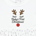 thumbnail image 4 of Inktastic My First Christmas Reindeer Girls Baby Dress, 4 of 5