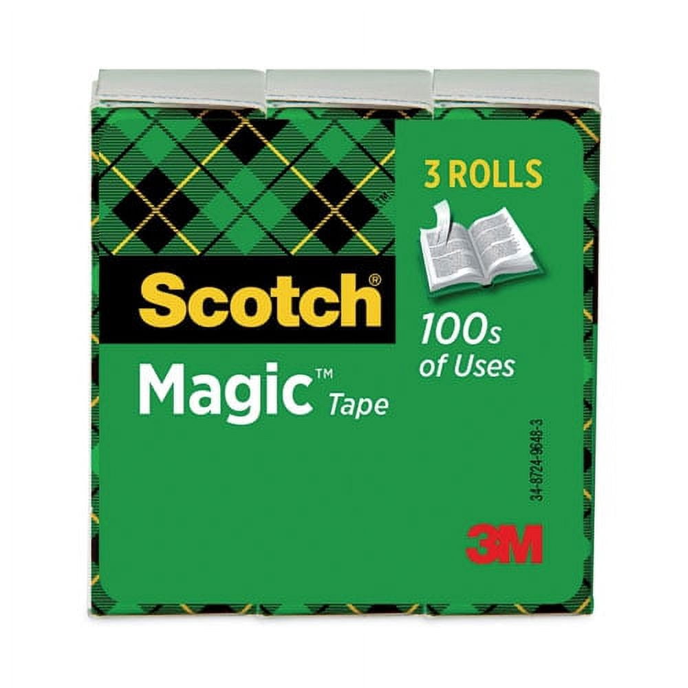 Magic Tape Refill, 1" Core, 0.75" X 83.33 Ft, Clear, 3/pack | Bundle of 2 Packs