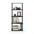 thumbnail image 4 of Furinno 23.6"W x 11.6"D x 57.4"H 5-Shelf Decorative Shelves, Americano and Black, 4 of 6