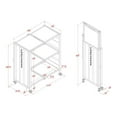 thumbnail image 4 of Furniture of America Lionna Metal Folding Bookcase with Wheels in White, 4 of 4