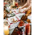 thumbnail image 3 of Christmas Placemats Set of 4 Starfish Seashell Christmas Placemats for Dining Table Flip Flops Red Berry Table Mat Winter Holiday Home Party Kitchen Table Decorations, 3 of 6