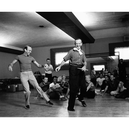 Fred Astaire and Hermes Pan rehearsing Photo Print - Walmart.com