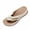 Beige, variant on DIVVce Perforated Metal Accent Wedge Thong Sandals For Women Open Toe Slip On Comfortable Footwear