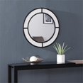 thumbnail image 3 of Miroir Mural Décoratif Rond en Fausse Pierre avec des Meubles SEI en Gris/noir, 3 of 6
