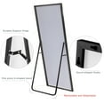 thumbnail image 5 of Neutypechic 70" x 31" Black Large Modern & Contemporary Rectangle Standing Mirror Aluminum Frame with Stand Full Length Mirror Free-Stand or Wall-Mounted for Bedroom, Bathroom, Living Room, 5 of 7