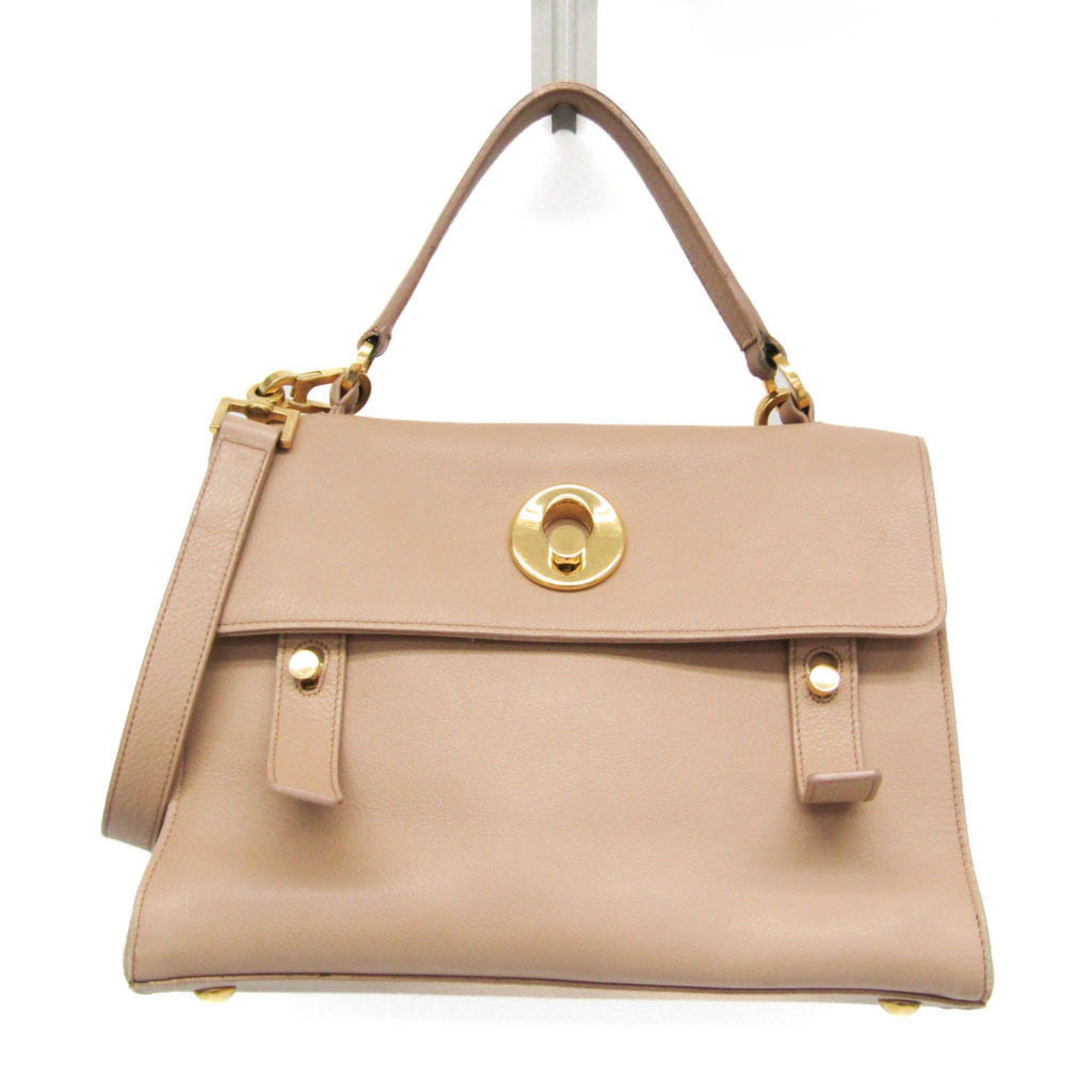 Pre-Owned Saint Laurent Muse To 313499 Women's Leather Handbag,Shoulder Bag Beige (Good)