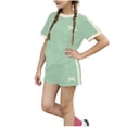thumbnail image 2 of Amidoa Girls 2 Piece Outfits Summer Clothes Floral Print Short Sleeve Cute T-Shirt and Casual Shorts Kids Clothing Sets Green Size 7, 2 of 6