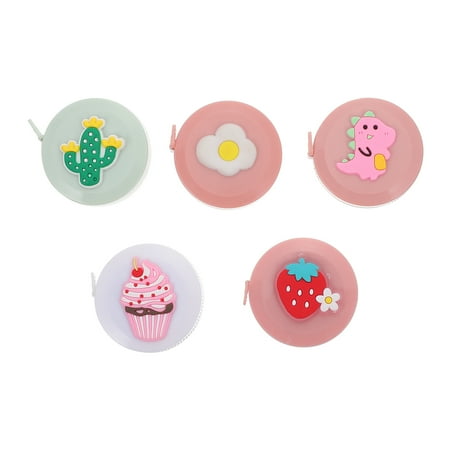 

TINKSKY 5Pcs Portable Tape Measures Cartoon Tape Measuring Tools Small Tapelines