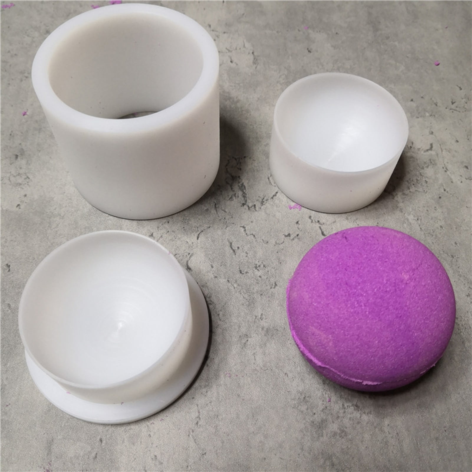 Tnobhg Doughnut Shaped Bath Soap Mold 3D Bath Salt Ball Mold Non-Stick 6.35CM/5.8CM Diameter Shampoo Press Bar Mold