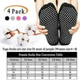thumbnail image 2 of SHELLTON 4 Pair Women Non Slip Grip Socks with Grips Sticky for Yoga, Pilates, Barre, Home, Hospital, 2 of 8