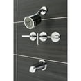 thumbnail image 2 of Kingston Brass KBX8131CML Manhattan Three-Handle Tub and Shower Faucet, Polished Chrome, 2 of 3