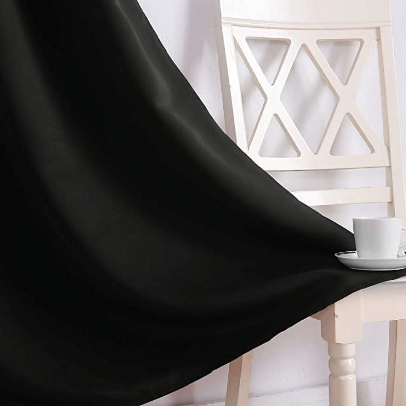 Amay Blackout Double Pinch Pleat Curtain Panel Black 50"W x 180"L- 1Panel