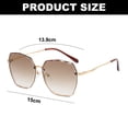 thumbnail image 2 of Sunscreen and anti-ultraviolet sunglasses, fashion trend sunglasses, made of PC and metal - brown, 2 of 5