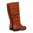 thumbnail image 4 of Women's Round Toe Slouchy Low Block Heel Knee High Boots 19769, 4 of 6