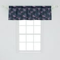 thumbnail image 2 of Ambesonne Botanical Window Valance, Exotic Garden Leaves Art, 42" x 18", Dark Night Blue Pink, 2 of 3