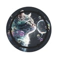 thumbnail image 3 of Cat Blow Bubbles 2-in-1 Foldable Picnic Blanket Tote Bag Shoulder Handbag, Large Circular Outdoor Mat for Beach Camping Park, 3 of 5