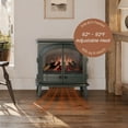 thumbnail image 6 of Modern Ember Harlowe Freestanding Electric Fireplace Stove Heater in Hunter Green | Smart Technology | WiFi App, Alexa & Google Control | 1500W | Indoor Portable Heater | Safety Shutoff, 6 of 8