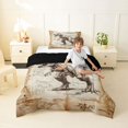 thumbnail image 4 of Homewish Woodland Dinosaur Twin Comforter Sets,Minimalist Sketch Dino Bedding Set,Brown,Black Reversible,2 Pieces,1 Comforter and 1 Pillowcase, 4 of 7
