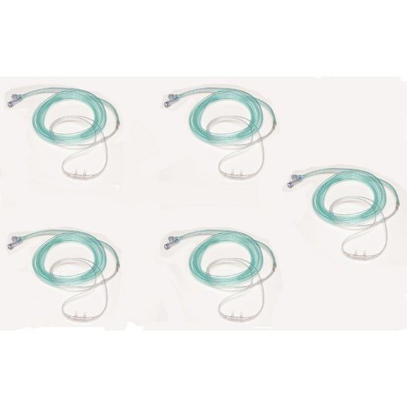 Mckesson ETCO2 Nasal Sampling Cannula with O2 Delivery With Oxygen Delivery Adult Curved Prong / Non-Flared Tip 5 Pack