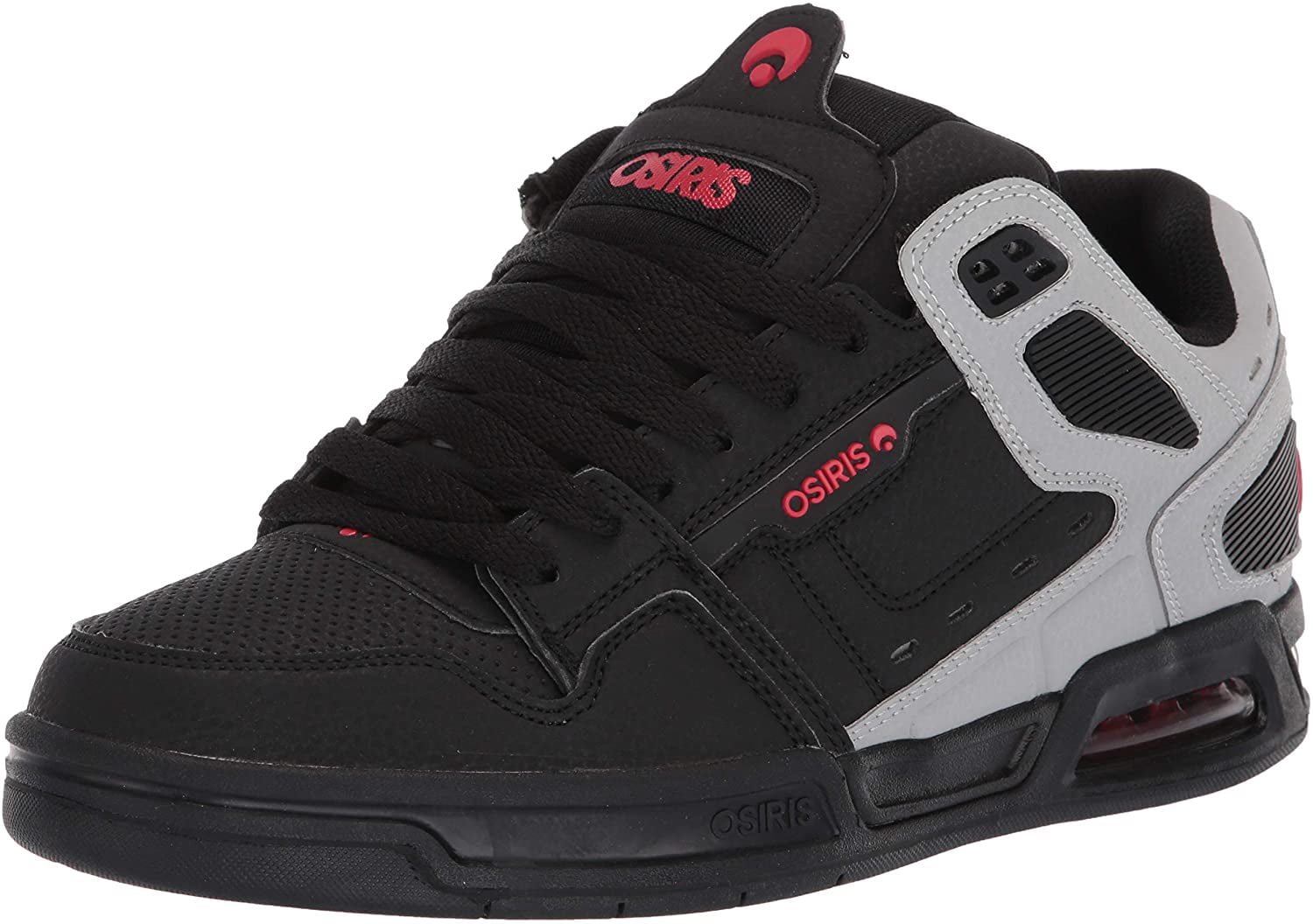 Osiris Men's Peril Skate Shoe, Black/Light Grey/Red, 7 M US Walmart
