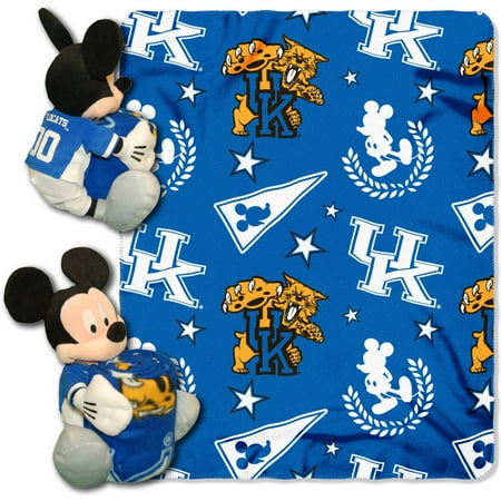 Disney NCAA Kentucky Wildcats Hugger Pillow and 40" x 50" Throw Set