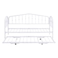 thumbnail image 4 of Zee Twin Size Metal Daybed with Twin Size Adjustable Trundle - White, 4 of 16