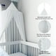 thumbnail image 2 of Dosel para cama para niños con pompón, mosquitera colgante para cuna, castillo, tienda de juegos, decoración de sala de juegos para guardería, blanco-60CM, 2 of 5