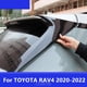 thumbnail image 2 of Para TOYOTA RAV4 2020-2022, moldura de lentejuelas laterales de la ventana trasera, parche de marco decorativo especial modificado para el lado trasero de la carrocería del pilar C, 2 of 5