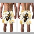 thumbnail image 3 of luoweisi Men's Beach Shorts Quick Dry Swim Trunks with Mesh Lining Bee XL, 3 of 5