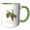 Green/White, variant on 3drose, Oregon Territory Tree the Douglas Fir, 11oz Two-tone Blue Mug