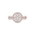 thumbnail image 2 of 10kt Rose Gold Womens Round Diamond Circle Cluster Ring 1/2 Cttw, 2 of 4