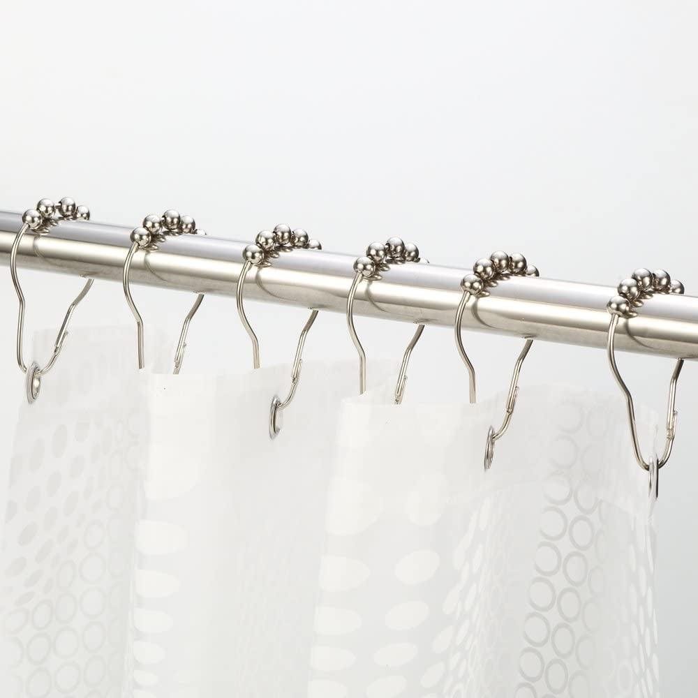 Shower Curtain Hooks Stainless Steel Rings For Bathroom Rods Curtains