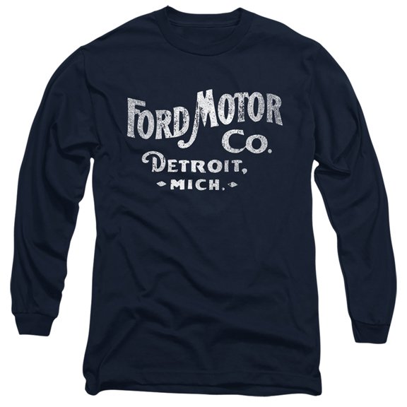 Ford Motor Co Long Sleeve Adult 18/1 T-Shirt Navy