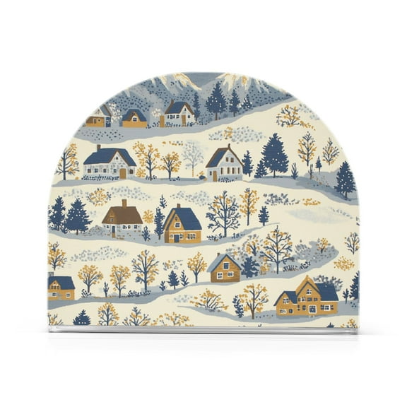 Yayeee Napkin Holder for Table Kitchen Paper Tissue Organization, Snowy Mountains