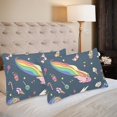 thumbnail image 2 of MKHERT Cute Colorful Unicorns Pillowcase Pillow Protector Cushion Cover 20x30 inch,Set of 2, 2 of 3