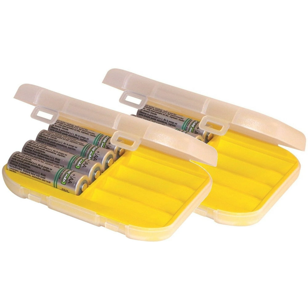 (2 PACK) Rugged 8 Cell AA Battery Storage Case