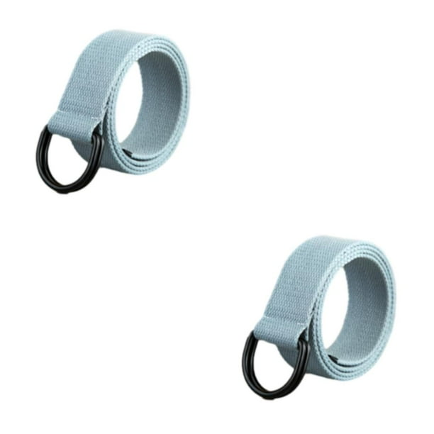 Qarigey Cinturón de lona de tejido alto cómodo y transpirable con cinturón de lona de hebilla automática conveniente gris claro 110cm gris claro 110cm 2Conjunto