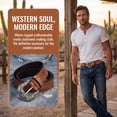 thumbnail image 5 of WHIPPY Western Belt for Women Men Cowboy Embossed Belts Cowgirl Belt for Jeans Dresses, 5 of 9