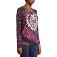 thumbnail image 4 of No Boundaries Juniors' Long Sleeve Tie Dye T-Shirt, 4 of 7