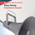 thumbnail image 4 of Altavoz PA Horn Pyle para exteriores de 80 W con carcasa de aluminio, color gris, 4 of 7