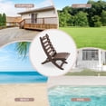 thumbnail image 3 of Hidpriva Portable All-Weather Resistant Xavier-Chairs Set of 2 HDPE Plastic Folding Adirondack Chair for Outdoor Fire-Pit Patio Lawn Beach Poolside,BrownWood, 3 of 6