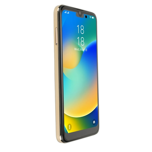 Smartphone, 4GB RAM 32GB ROM 6.1in HD Screen Gold Teléfono Celular 100-240V MTK6889 Diez Núcleos Frontal 8MP Trasero 16MP Reconocimiento Facial Para Llamadas ANGGREK Enchufe de EE. UU.