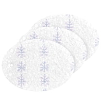 Snowflake Pattern 3 Pack Wood Pulp Dishwashing Sponges, Highly Absorbent Eco-Friendly Cleaning Pads