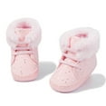thumbnail image 6 of HsdsBebe Baby Boys Girls Shoes Infant Furry Boots Winter Booties for First Walker 0-18M, 6 of 9