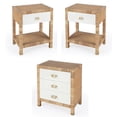 thumbnail image 1 of Home Square 3-Piece Wood Set with 2 Nightstands & 1 Chest in Natural, 1 of 18