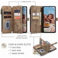 thumbnail image 3 of Compatible with Samsung Galaxy S25 Wallet Case,with Card Holder Kickstand Magnetic Zipper Pocket Lanyard Strap Wristlet,Leather Flip Case Wallet for Samsung Galaxy S25 5G 6.2 Inch, 3 of 7