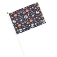 thumbnail image 3 of Handheld Flag Double-Sided Hand Waving Flag 8.2×5.5in Used For Team Activities Or Decoration In Decorative Places Skullhead Pumpkin Flower Six Piece, 3 of 8